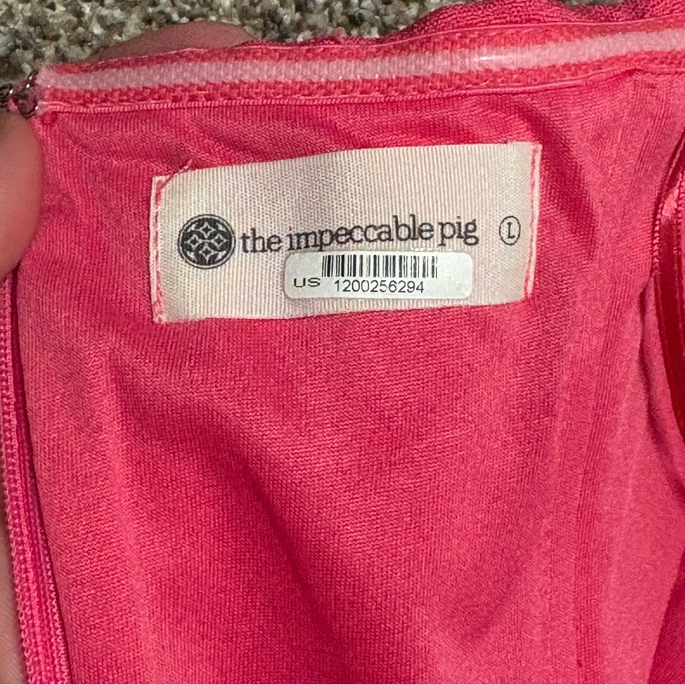 The Impeccable Pig Strapless Pink Ruffle Cocktail Dress Women’s Large - Picture 11 of 12